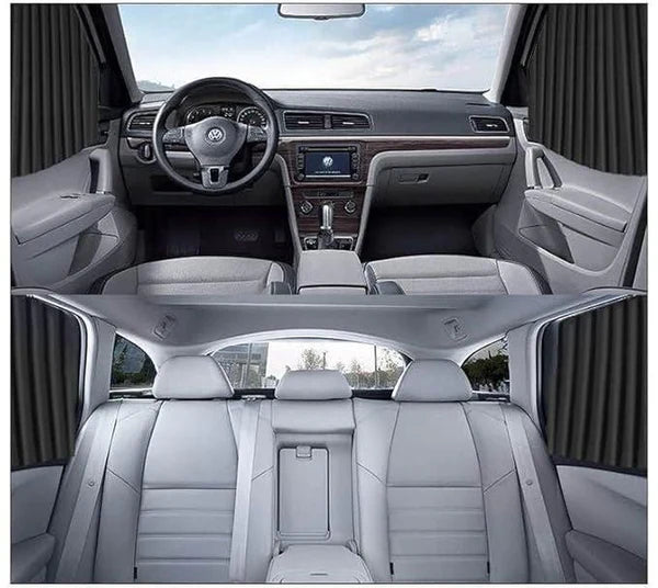 Magnetic Car Window Curtain | Heat & Sunshade Protection (4 Pcs)