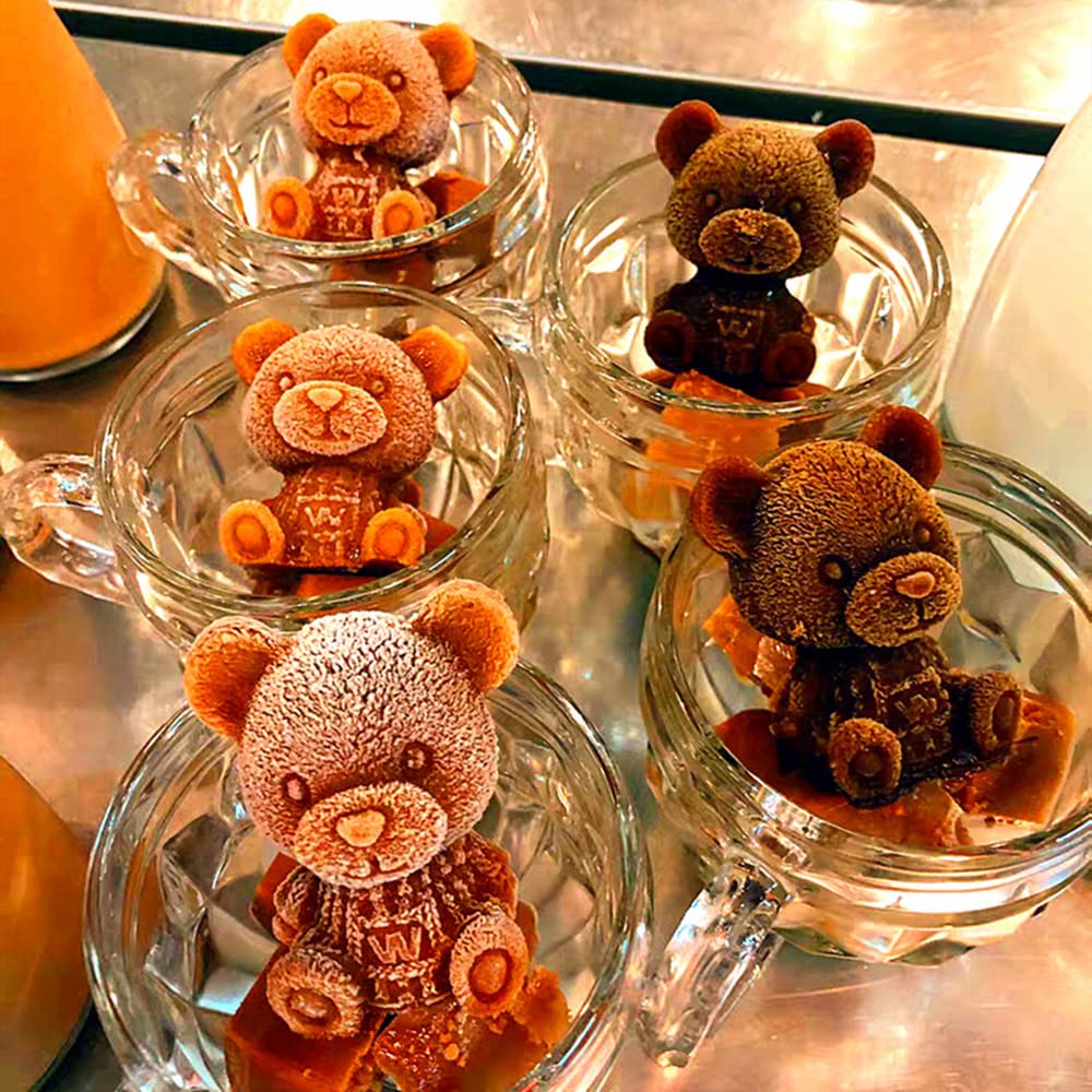 Silicon Teddy Ice Mould (Set Of 4)