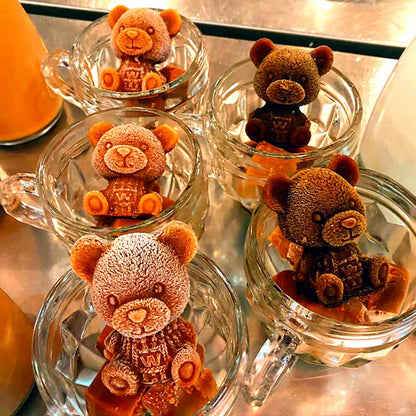 Silicon Teddy Ice Mould (Set Of 4)