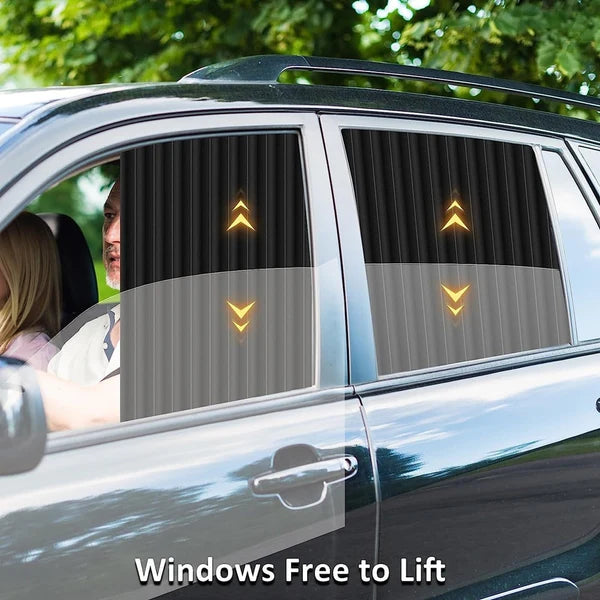 Magnetic Car Window Curtain | Heat & Sunshade Protection (4 Pcs)
