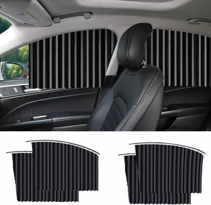 Magnetic Car Window Curtain | Heat & Sunshade Protection (4 Pcs)